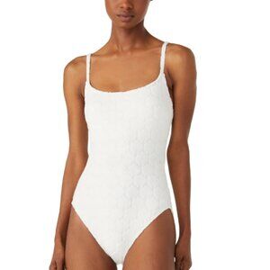 KATE SPADE CLASSIC ONE PIECE SWIMSUIT - SCALLOP SHELL JACQUARD BARBIE